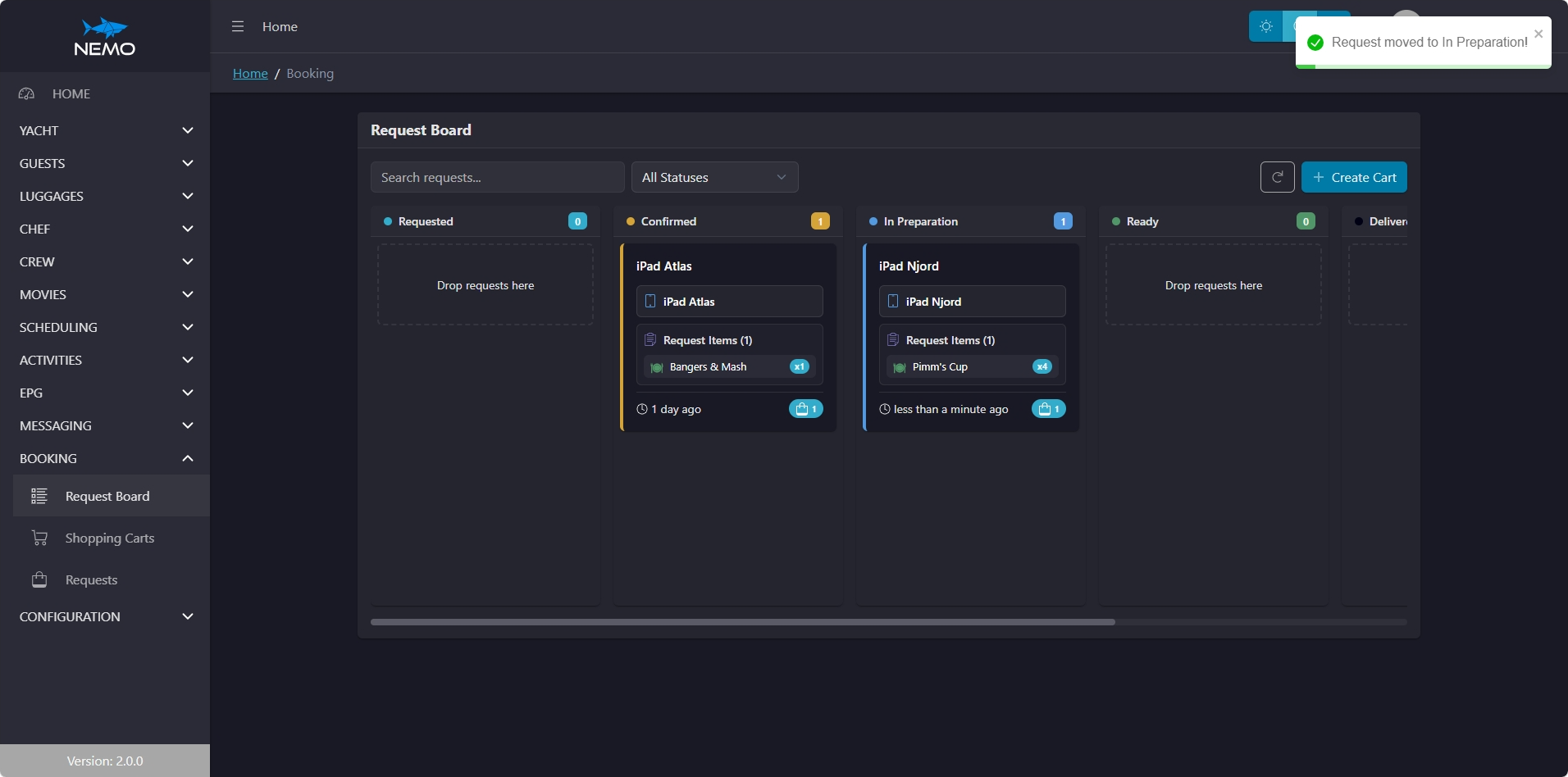 NEMO advanced request management